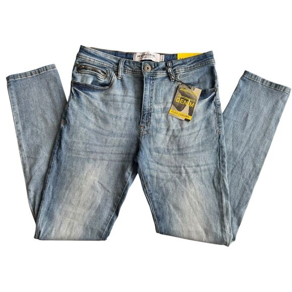 Modern Culture Men's Skinny Fit Jeans Light Wash Size 34x32 Denim - Picture 1 of 7